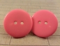 Preview: Einfache Kunststoff Knopf Ohrstecker Button pink
